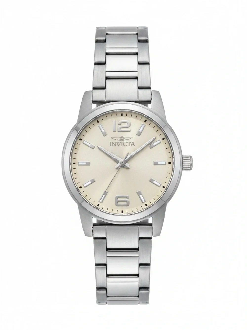 Invicta Celestial Men’s Silver Stainless Steel Watch with Cream Dial NWT